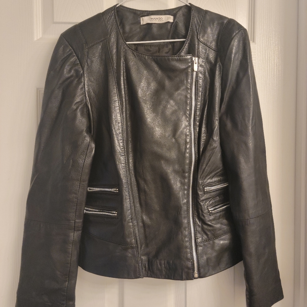 Biker jacket -genuine leather